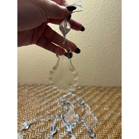 Vintage French Leaf Pendalogue Bead Plastic Prisms Hanging Ornaments Bundle Of 7 - Picture 4 of 7